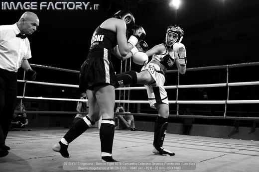 2013-11-16 Vigevano - Born to Fight 1876 Samantha Celestino-Beatrice Porcheddu - Low Kick